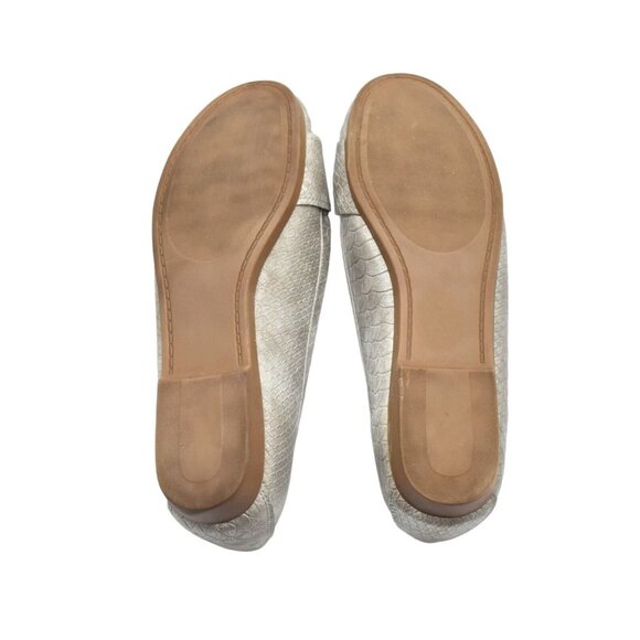Rampage Loafers Womens 9 Lullaby 2 Silver Snakeskin Pattern Flats - Picture 7 of 7